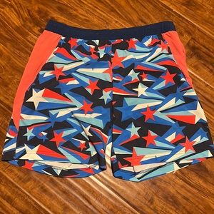 Chubbies swim trunks. Patriotic stars